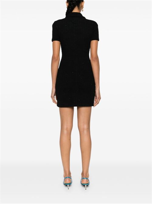 Minidress with jewel buttons SELF PORTRAIT | PF24041SBLACK